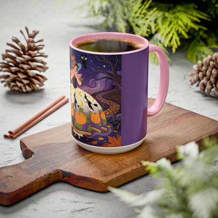 🎃🌙 The Pumpkin Moon Dress Colorful Mug – Whimsical Halloween Fashion