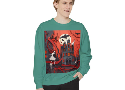 Halloween Night Scene Unisex Garment-Dyed Sweatshirt