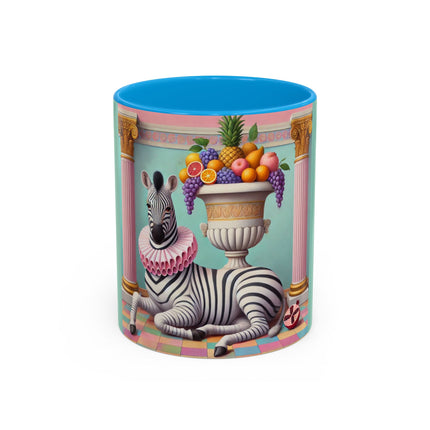 Still Life with Zebra, Fruit, and Pink Columns Colorful Mugs (11oz, 15oz)