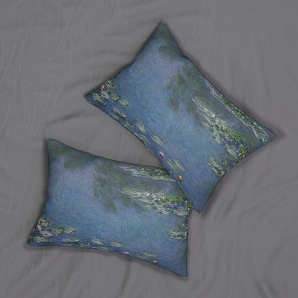 Water Lilies by Claude Monet Spun Polyester Lumbar Pillow