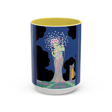 Butterfly Enchantress Colorful Mugs – Ethereal Art Deco Magic & Transformation
