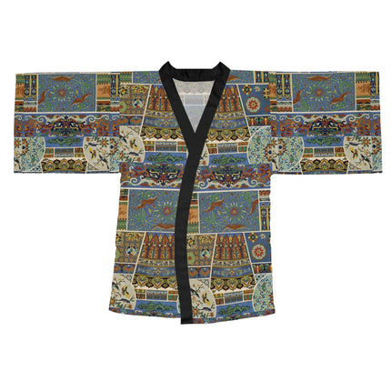 Chinois et Japonais by Auguste Racinet Long Sleeve Kimono Robe (AOP)
