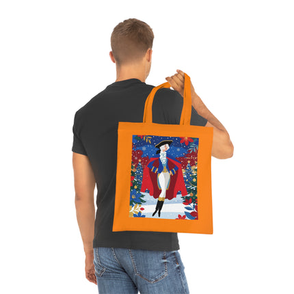 🎄🎭 The Christmas Masquerade Lady Cotton Tote Bag – Art Deco Holiday Glamour