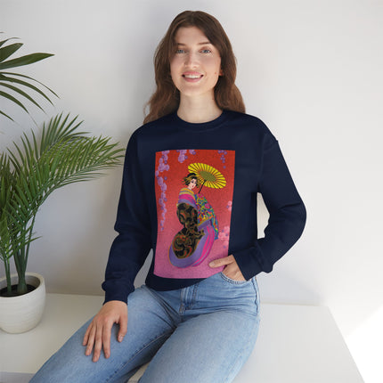 Enchanting Geisha Unisex Heavy Blend™ Crewneck Sweatshirt