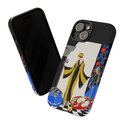 Art Deco Flapper in Yellow Robe Phone Case – Elegant Glamour & Exotic Charm