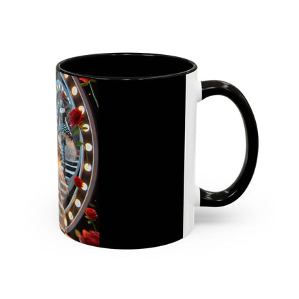 Halloween Witch Through the Mirror Colorful Mugs (11oz, 15oz)