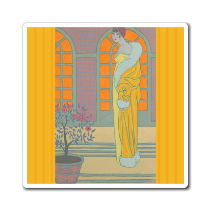 Sur Les Marches Du Jardin by Georges LePape Magnets (3 Sizes)