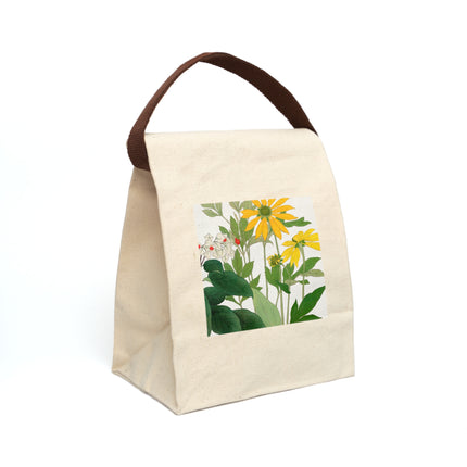 Clerodendrum & Rudbeckia by Tanigami Kônan Canvas Lunch Bag With Strap
