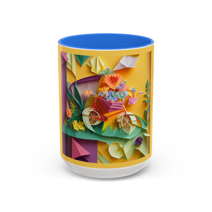 Origami Bicycle Colorful Mugs (11oz, 15oz)