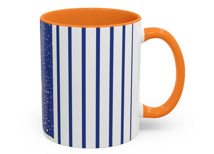 Snowman in Falling Snow Colorful Mugs (11oz, 15oz)