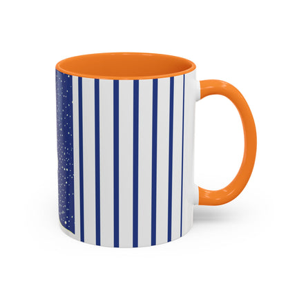 Snowman in Falling Snow Colorful Mugs (11oz, 15oz)