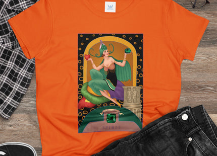 May & Emerald (from the Gem Series) by Sofia Chiostri Women's Midweight Cotton Tee