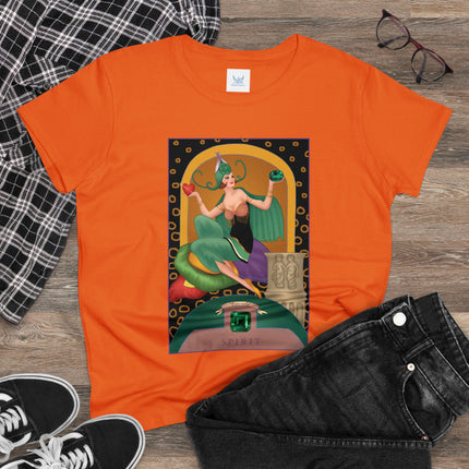 May & Emerald (from the Gem Series) by Sofia Chiostri Women's Midweight Cotton Tee