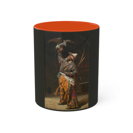 A Rich Kirghiz Huntsman with a Falcon by Vasily Vereshchagin Colorful Mugs, 11oz
