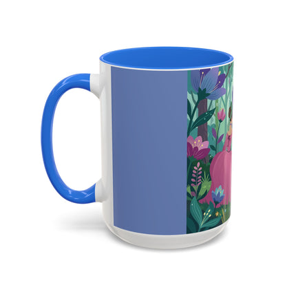 The Lady Of The Enchanted Mirror Colorful Mugs – Art Deco Botanical Elegance