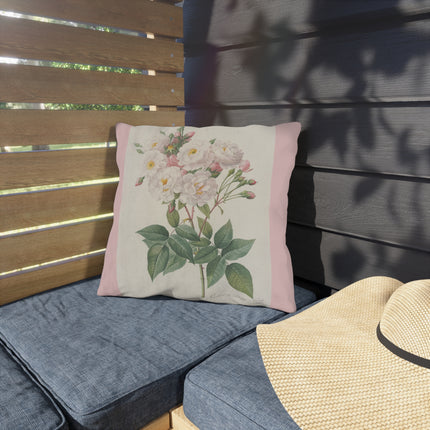 Rosa Noisettiana by Pierre Joseph Redouté  Outdoor Pillows