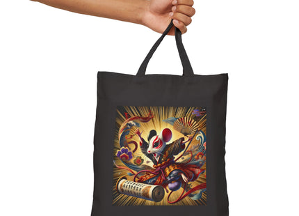 Theatrical Mouse on a Mission Cotton Canvas Tote Bag