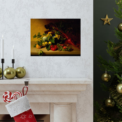 Still Life with Vegetables by James Peale Matte Horizontal Posters