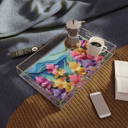 Snapdragons in Bloom Acrylic Serving Tray