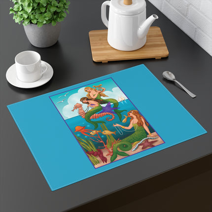 Three Mermaids with Strings of Pearls by Carlo Chiostri Placemat, 1pc