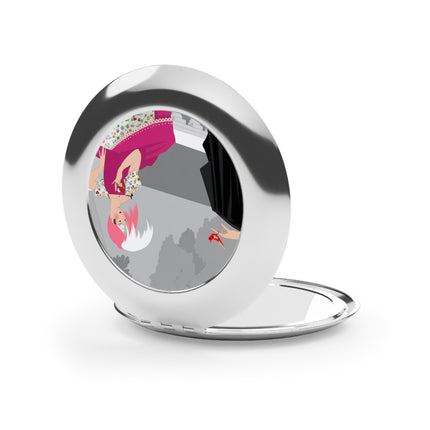 The Red Bird Compact Mirror – Graceful Storybook Charm & Quiet Mystery