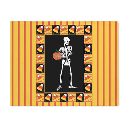Candy Corn Skeleton Placemat, 1pc