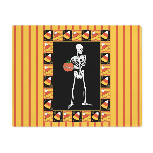 Candy Corn Skeleton Placemat, 1pc