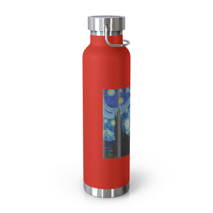 The Starry Night by Vincent Van Gogh Copper Vacuum Insulated Bottle, 22oz