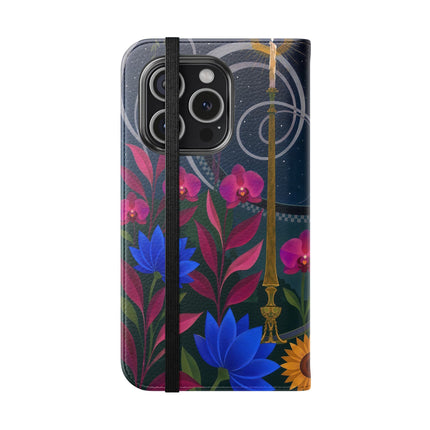 🌙🕯️ The Lady Of The Midnight Garden Flip Case – Art Deco Nocturne