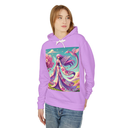 Petals in the Wind: The Kimono Fairy and the Sky Dragon Lightweight Hooded Sweatshirt