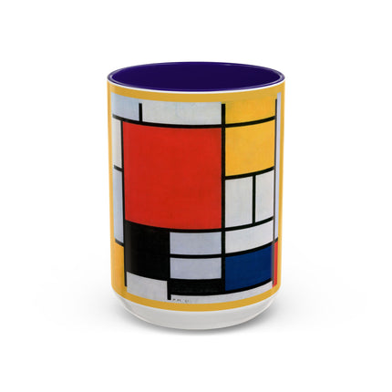 Composition with Red, Yellow, Blue, and Black by Piet Mondrian Colorful Mugs (11oz, 15oz)