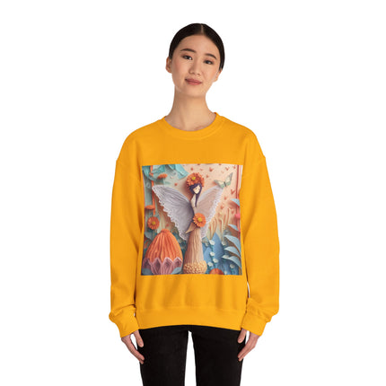 Zinnia Fairy Unisex Heavy Blend™ Crewneck Sweatshirt