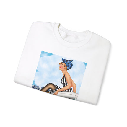 Playful Waves and Fashion Follies Heavy Blend™ Crewneck Sweatshirt