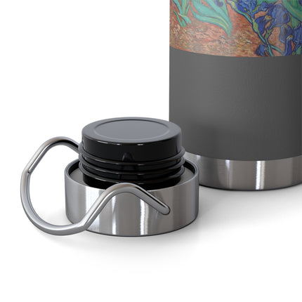 Irises by Vincent Van Gogh Copper Vacuum Insulated Bottle, 22oz