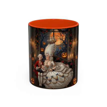 🌙🎃 The Moonlit Pumpkin Parlor Colorful Mug – Elegant Halloween Charm