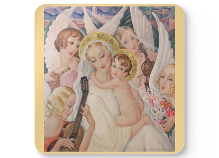 Madonna with Child by Gerda Wegener Corkwood Coaster Set
