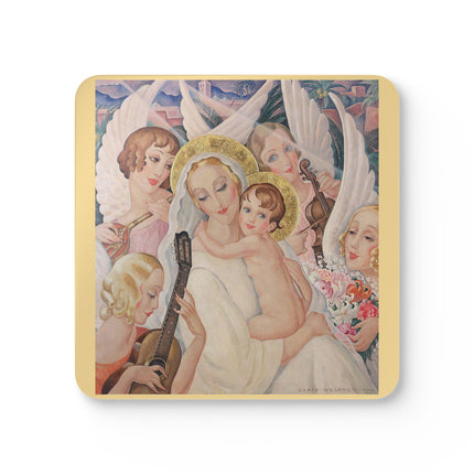 Madonna with Child by Gerda Wegener Corkwood Coaster Set