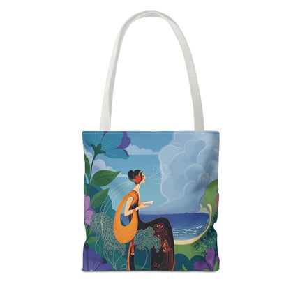 🌊🌺 The Lady Of The Seaside Garden Tote Bag – Art Deco Coastal Fantasy