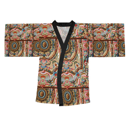 L'Ornement Polychrome by Albert Racine Long Sleeve Kimono Robe (AOP)