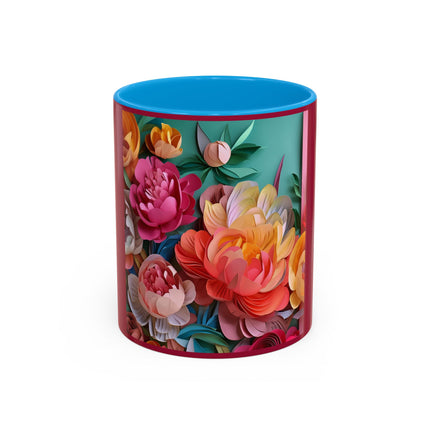 Peonies in Full Bloom Colorful Mugs (11oz, 15oz)