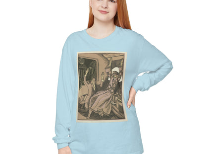 L’Attentat by Fernand Siméon Garment-dyed Long Sleeve T-Shirt