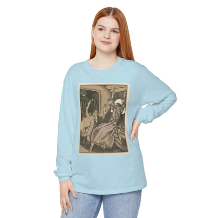 L’Attentat by Fernand Siméon Garment-dyed Long Sleeve T-Shirt