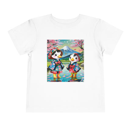 Rainy Day Ducks Toddler Short Sleeve Tee