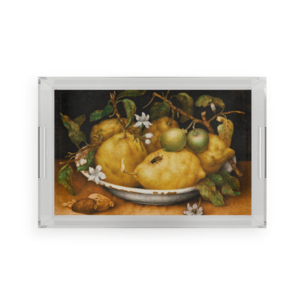 Still Life with Bowl of Citrons by Giovanna Garzoni Acrylic Serving Tray