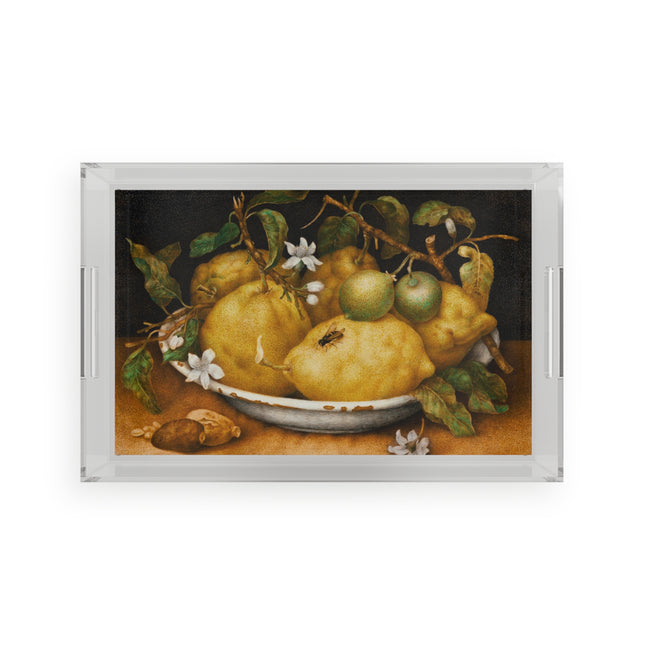 Still Life with Bowl of Citrons by Giovanna Garzoni Acrylic Serving Tray