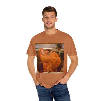 Flaming June by Frederic Leighton Unisex Garment-Dyed T-shirt