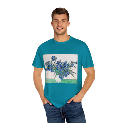 Irises by Vincent Van Gogh Unisex Garment-Dyed T-shirt