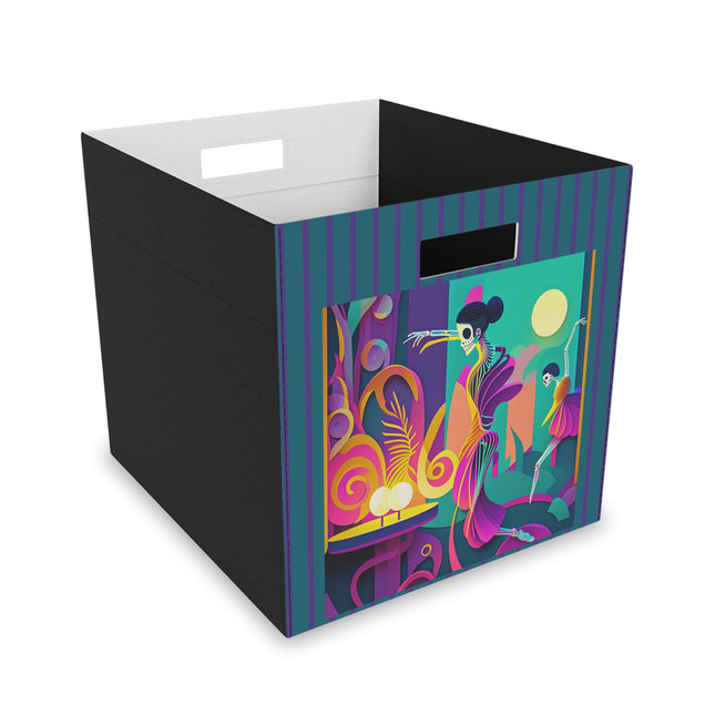 Dance of the Skeleton Ballerinas Felt Storage Box