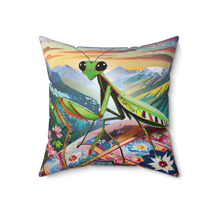 The Joyful Mantis Spun Polyester Square Pillow