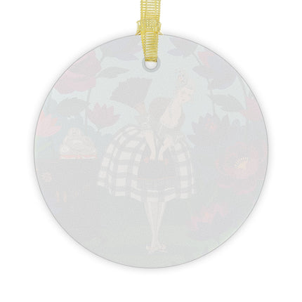 🪷🌸 The Lady Of The Lotus Garden Glass Ornament – Art Deco Botanical Elegance